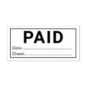 Aangepaste Betaald Met Datum En Controle Kantoor H Rubberstempel (Afrduk)