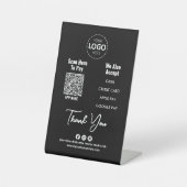 Aangepaste betaling QR-code, betaling Reclamebord Met Voetstuk (Voorkant)
