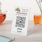 Aangepaste betaling van Venmo hier | Landbouwmarkt Reclamebord Met Voetstuk (Insitu)