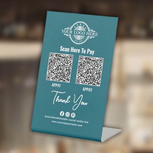 Aangepaste betalings QR-code, Paypal, Venmo, Aange Reclamebord Met Voetstuk