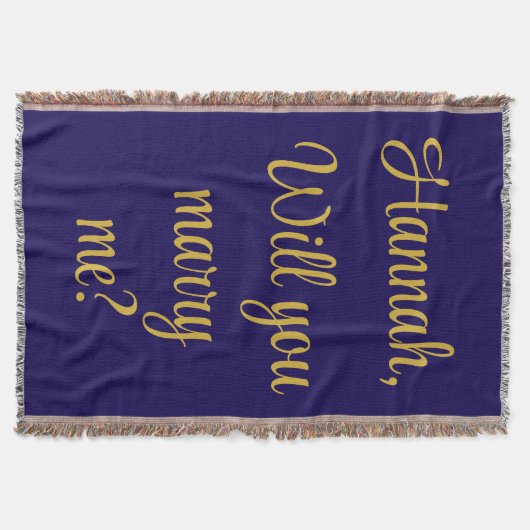 Aangepaste betrokkenheid Gepersonaliseerd Wil je m Deken (Voorkant)