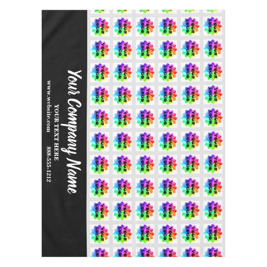 Aangepaste beurs tafelkleed Aangepast logo bedrijf (Voorkant)
