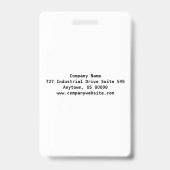 Aangepaste beveiligingspersoneel ID-badge zwart |  Badge (Achterkant)
