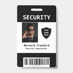Aangepaste beveiligingspersoneel ID-badge zwart Badge