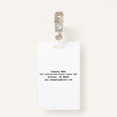 Aangepaste beveiligingspersoneel ID-badge zwart |  Badge (Achterkant met clip)