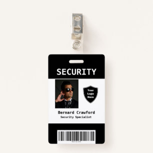 Aangepaste beveiligingspersoneel ID-badge zwart    Badge