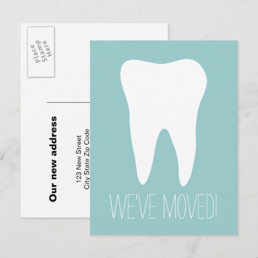 Aangepaste bewegende briefkaarten voor tandartspra (Voorkant / Achterkant)