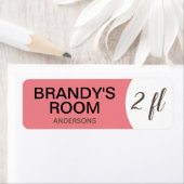 Aangepaste bewegende labels - Roze ruimte (Insitu)