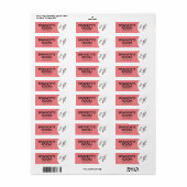 Aangepaste bewegende labels - Roze ruimte (Full Sheet)