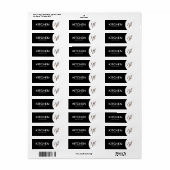 Aangepaste bewegingslabels - zwarte keuken etiket (Full Sheet)