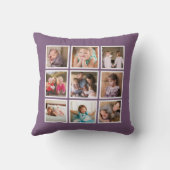 Aangepaste bewerkbare achtergrondkleur Foto Collag Kussen (Achterkant)