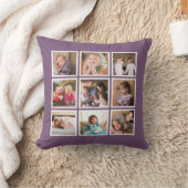 Aangepaste bewerkbare achtergrondkleur Fotocollage Kussen (Deken)