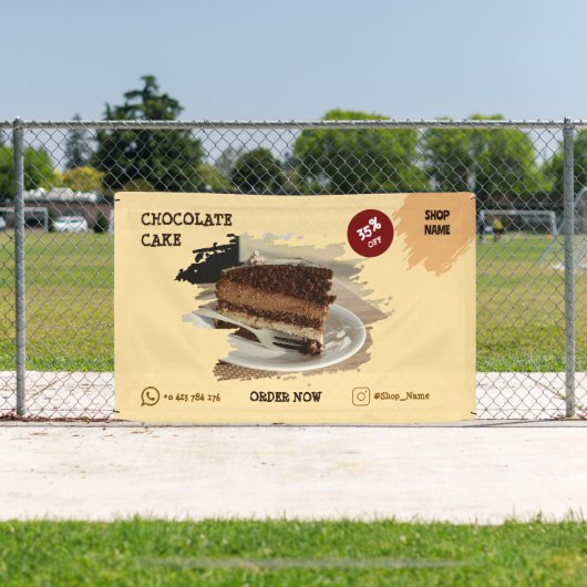 Aangepaste bewerkbare banner voor cake shop (Insitu)