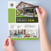 Aangepaste bewerkbare flyer voor onroerend goed (Hand)