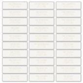 Aangepaste bewerkbare individuele bruiloft gastadr sticker (Voorkant)