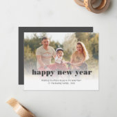 Aangepaste bewerkbare nieuwe jaren Kaart Notitiekaartje (Voorkant / Achterkant in situ)
