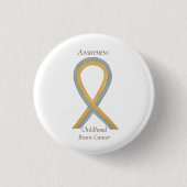 Aangepaste bewustmakingsring van kinderbrein tegen ronde button 3,2 cm (Voorkant)