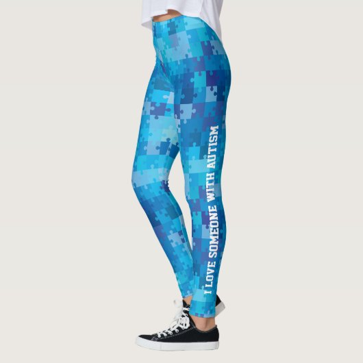 Aangepaste bewustwording van autisme leggings (Links)