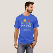 Aangepaste bewustwording van autisme Liefde begrij T-shirt (Voorkant volledig)