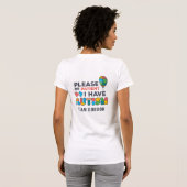 Aangepaste bewustwording van autisme Wees geduldig T-shirt (Achterkant volledig)
