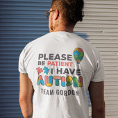 Aangepaste bewustwording van autisme Wees geduldig Tri-Blend Shirt