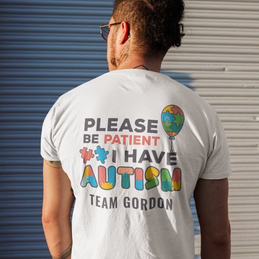 Aangepaste bewustwording van autisme Wees geduldig Tri-Blend Shirt