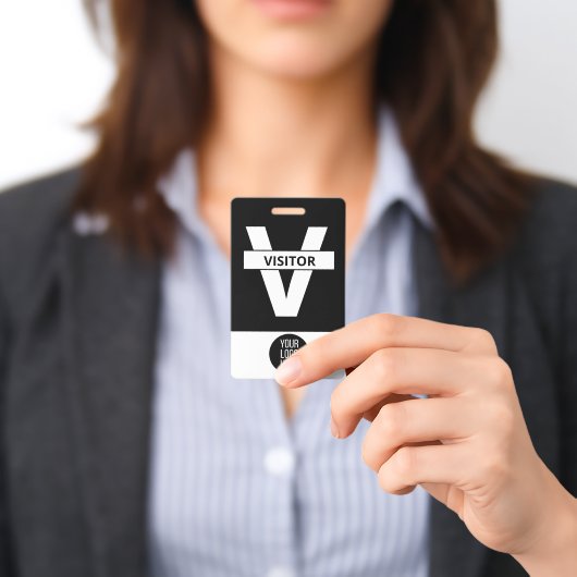 Aangepaste bezoeker - Fotopas- Naam ID Badge (Gepresenteerd)