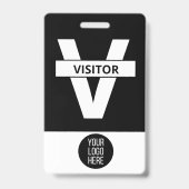 Aangepaste bezoeker - Fotopas- Naam ID Badge (Voorzijde)