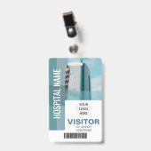 Aangepaste bezoekersstreepjescode, Logo-ID Badge (Voorkant met clip)