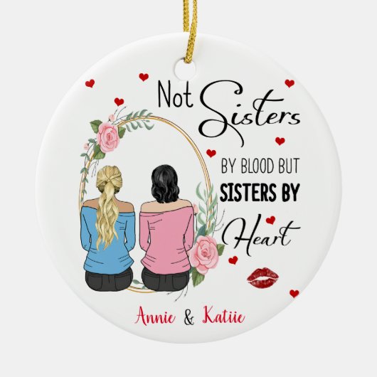 Aangepaste BFF-naam Ornament (Voorkant)