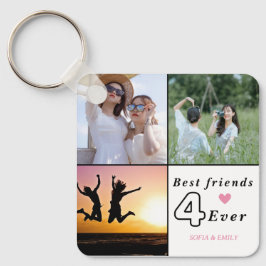 Aangepaste BFF Photo Collage Sleutelhanger – met n