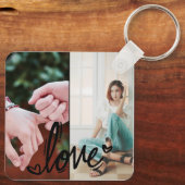 Aangepaste BFF Photo Collage Sleutelhanger – met n (Achterkant)