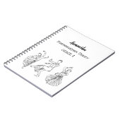 Aangepaste bharatanatyam dans theorie Spiraal Note Notitieboek (Linkerzijde)