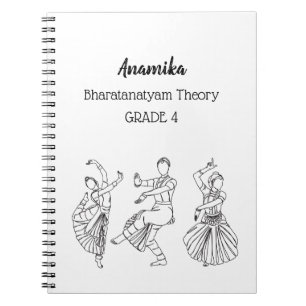 Aangepaste bharatanatyam dans theorie Spiraal Note Notitieboek