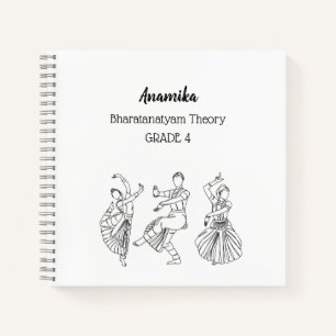 Aangepaste bharatanatyam dans theorie Spiraal Note Notitieboek