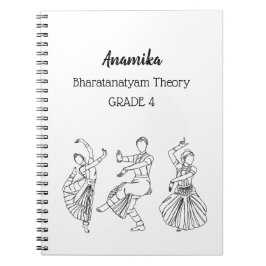 Aangepaste bharatanatyam danstheorie Spiral Notiti Notitieboek