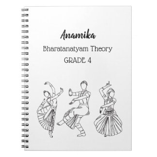 Aangepaste bharatanatyam danstheorie Spiral Notiti Notitieboek