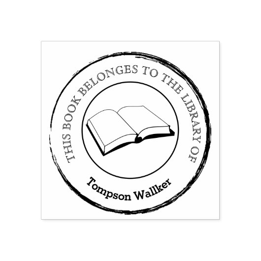 Aangepaste bibliotheek boeken Rubber Stamp Rubberstempel (Afrduk)