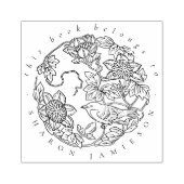 Aangepaste bibliotheek met bijpassende vogelnaam ( rubberstempel (Afrduk)