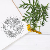 Aangepaste bibliotheek met bijpassende vogelnaam ( rubberstempel