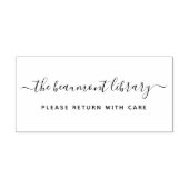 Aangepaste bibliotheek met moderne naam retournere rubberstempel (Afrduk)