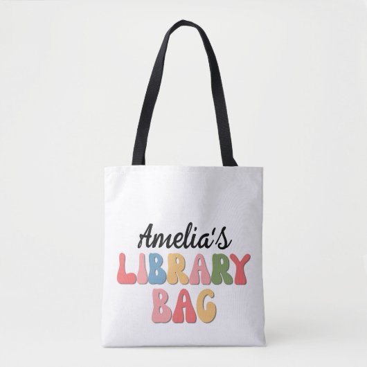 Aangepaste bibliotheek tote bag (Voorkant)