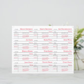 Aangepaste bibliotheek uitleenkaart tafel nummerka (Staand voorkant)