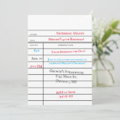 Aangepaste bibliotheek-uitleenkaart verjaardagsfee kaart (Staand voorkant)