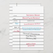 Aangepaste bibliotheek-uitleenkaart verjaardagsfee kaart (Voorkant / Achterkant)