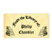 Aangepaste "Bibliotheek van"  boek Art Labels (Voorkant)