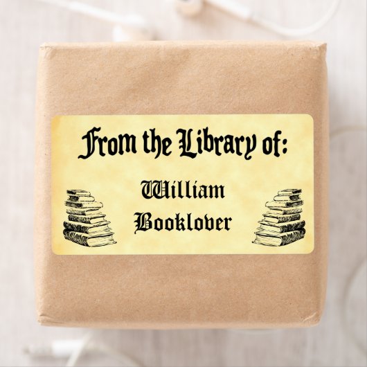 Aangepaste "Bibliotheek van"  Bookplate Labels (Insitu)