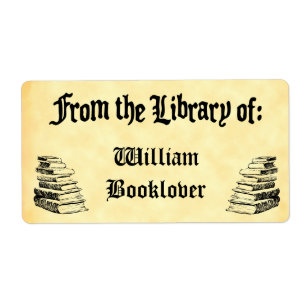 Aangepaste "Bibliotheek van"  Bookplate Labels