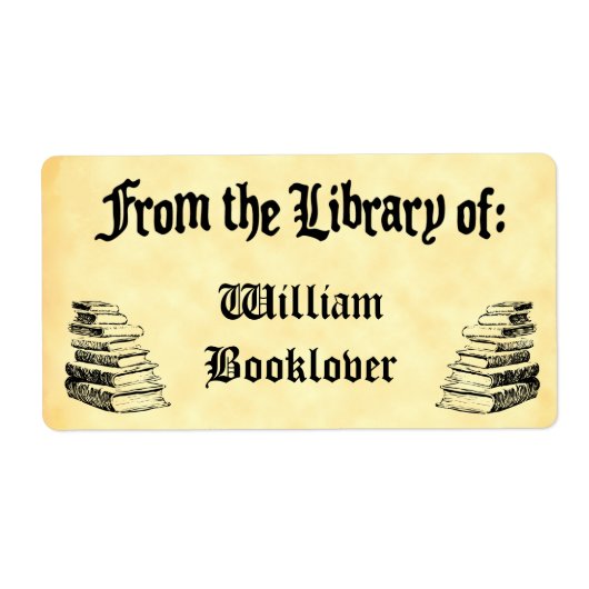 Aangepaste "Bibliotheek van"  Bookplate Labels (Voorkant)