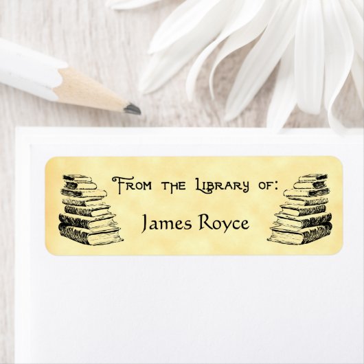 Aangepaste 'Bibliotheek van'  kunstlabels Etiket (Insitu)